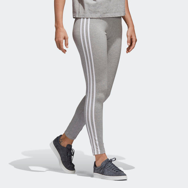 adidas 3 stripe leggings grey