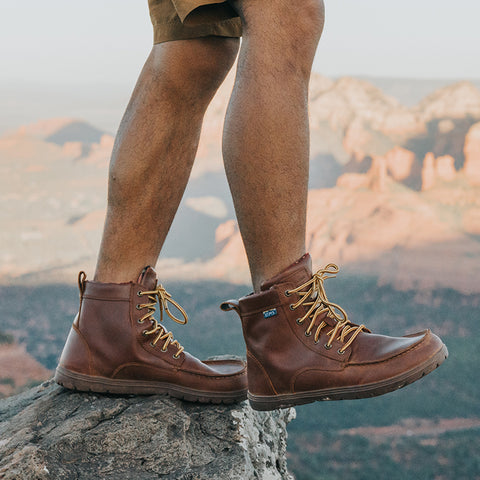 lems boulder boot leather russet