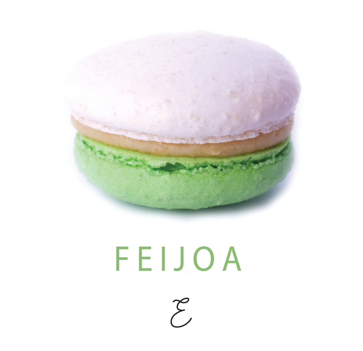Emmalou feijoa macaron, traditional French macaron handmade in New Zealand