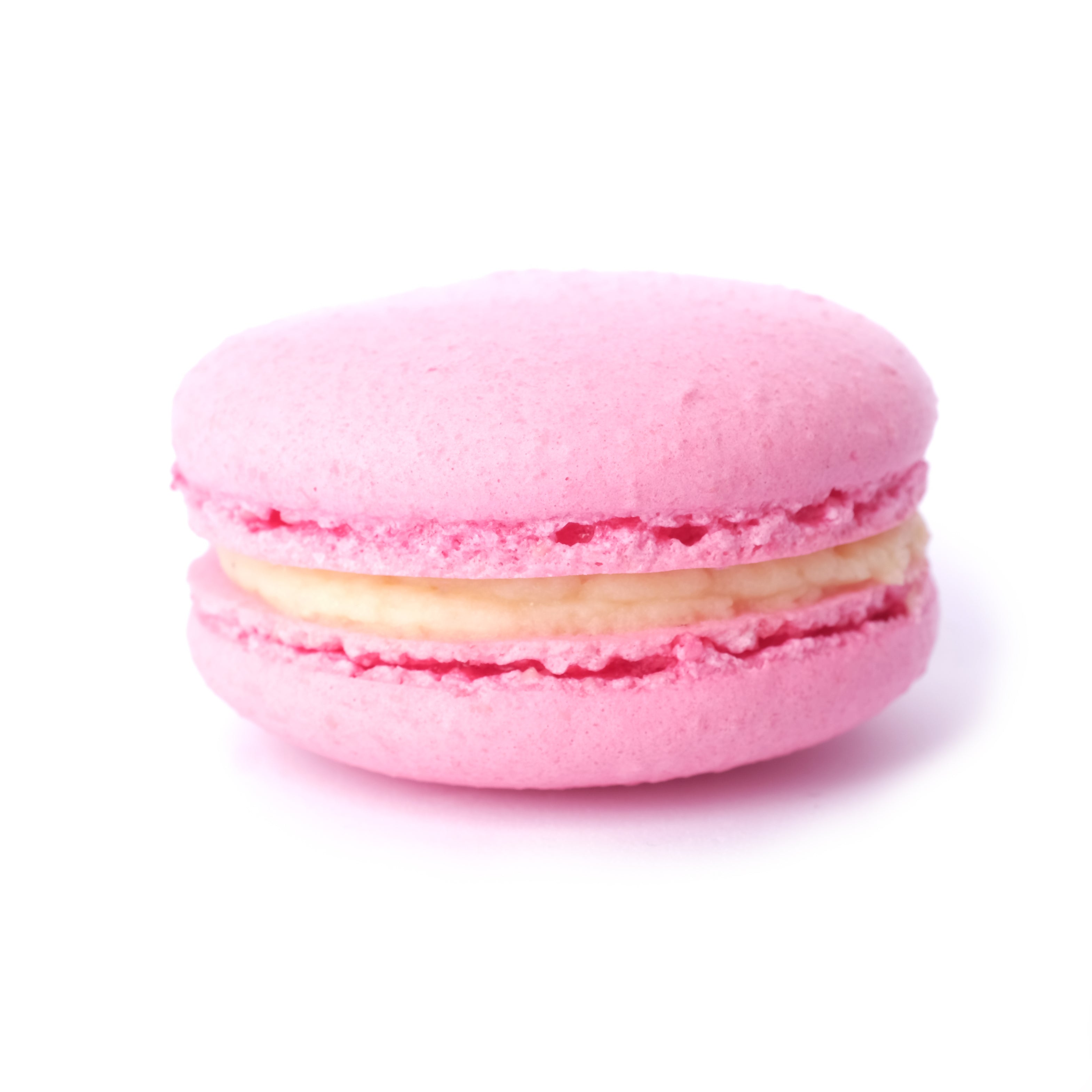 Emmalou rhubarb & vanilla macaron, traditional French macaron handmade in New Zealand