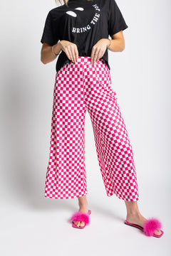 My Reputation Checkered Pants - Pink [S-3X]