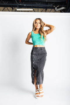 Leave it at that denim skirt  *2 colors available*