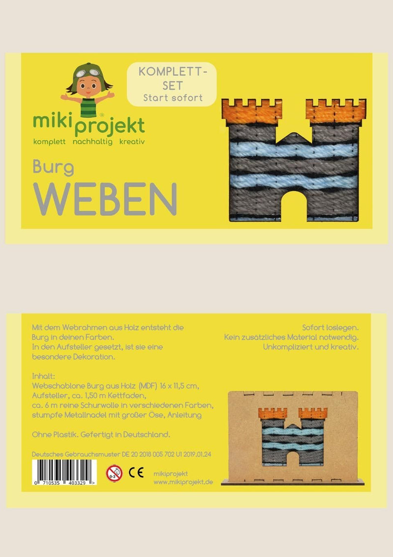 mikiprojekt Bastelset Weben "Burg" - tiny-boon.com