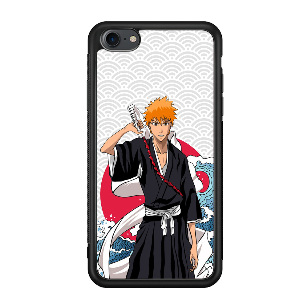 Ichigo Kurosaki Wave And Pattern iPhone 8 Case