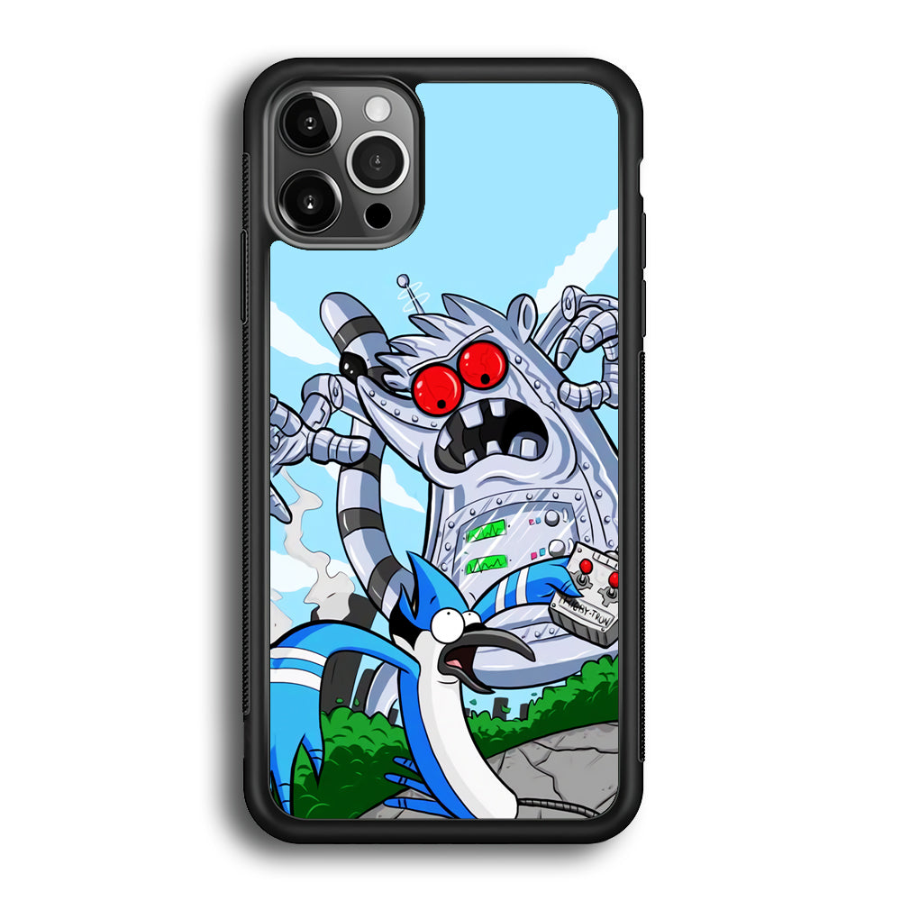 Regular Show Mordecai Battle Rigby Robot iPhone 12 Pro Max Case
