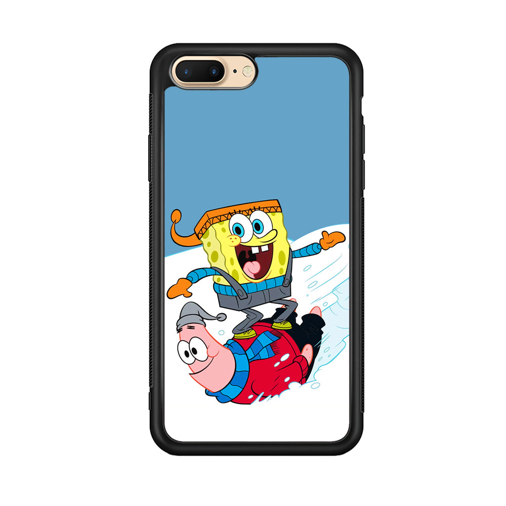 Spongebob And Patrick Ice Skiing iPhone 8 Plus Case