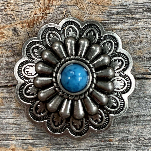 Shop Western Conchos Western Conchos At My Rodeo Drive   Western Conchos Antique Silver Turquoise Concho 1 5 W203l W203l 29237222670525 620x 