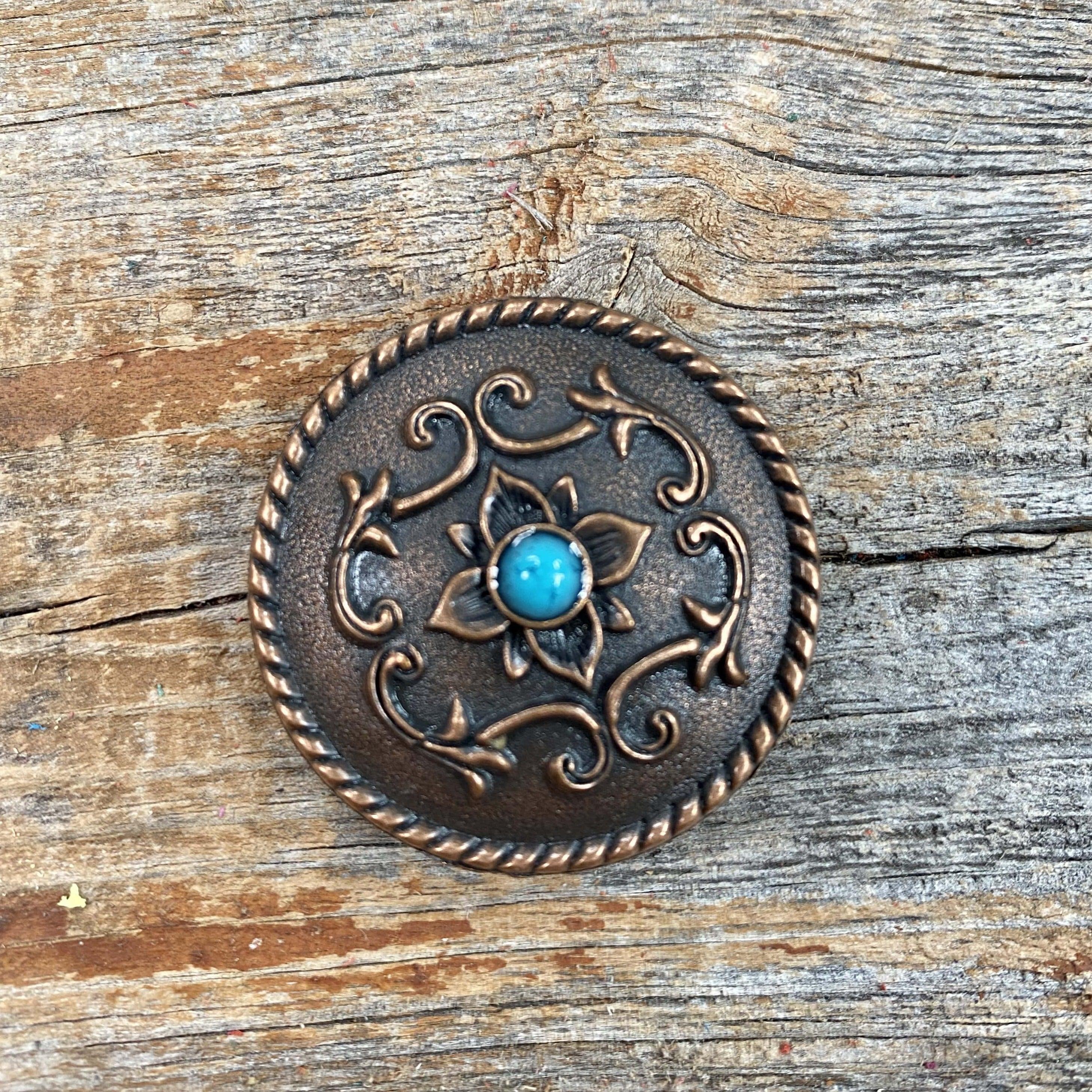 Copper Turquoise Concho 1.5 W180L