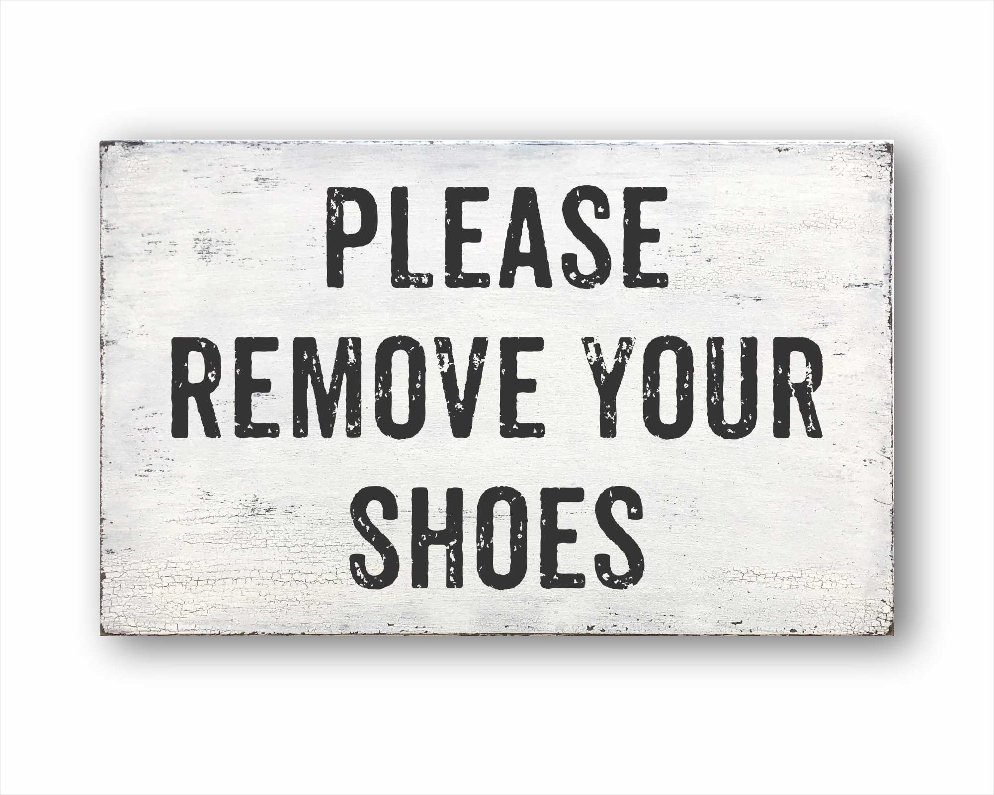 Please Remove Your Shoes Wood Sign Home Decor