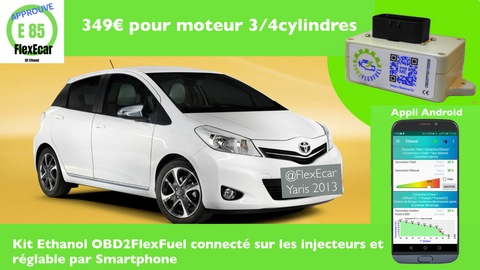 Toyota Yaris boitier éthano E85 FlexFuel Flexecar Bioéthanol