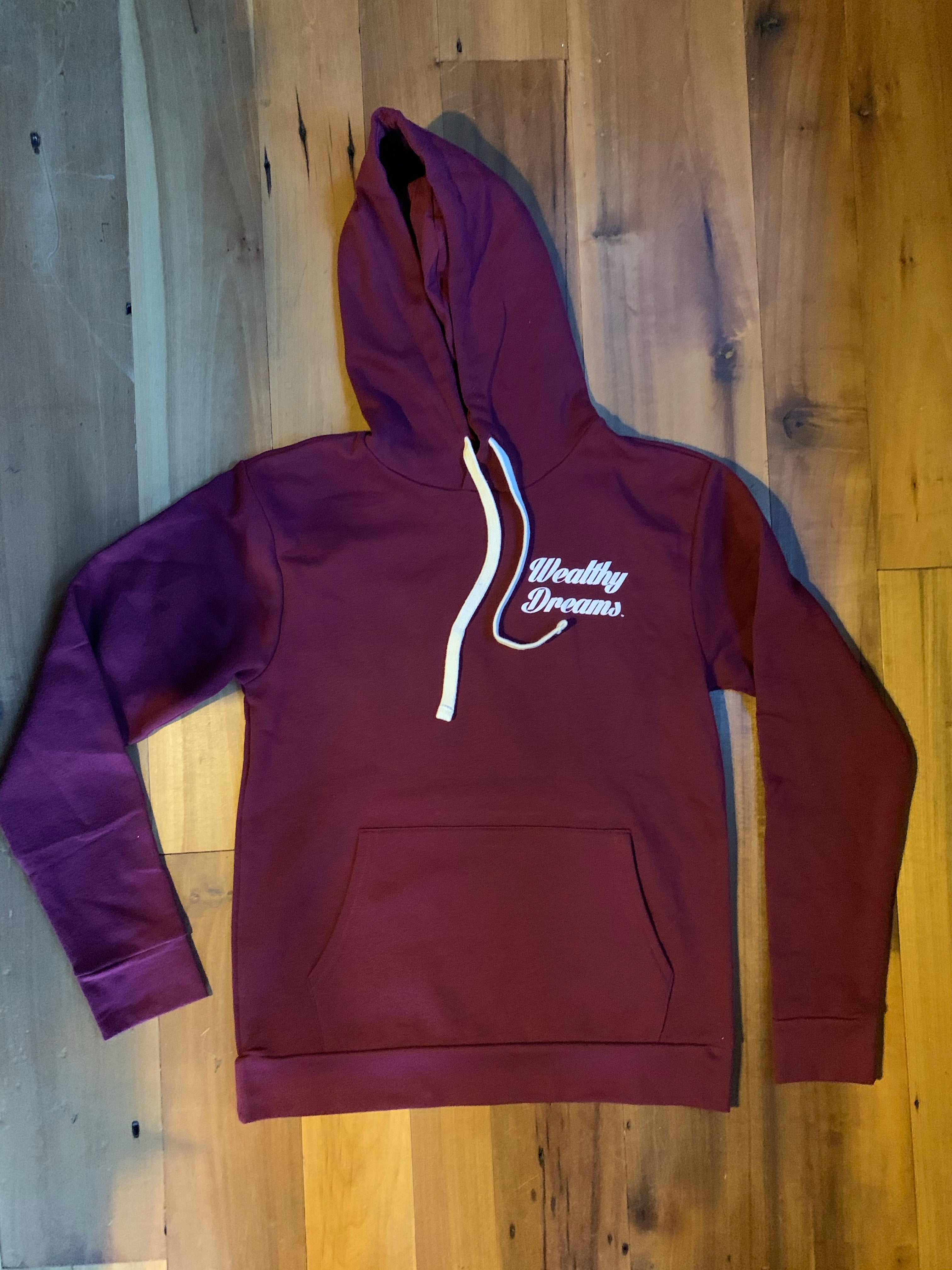 “Winners!” Maroon Pullover Hooded Sweatshirt – Wealthy Dreams