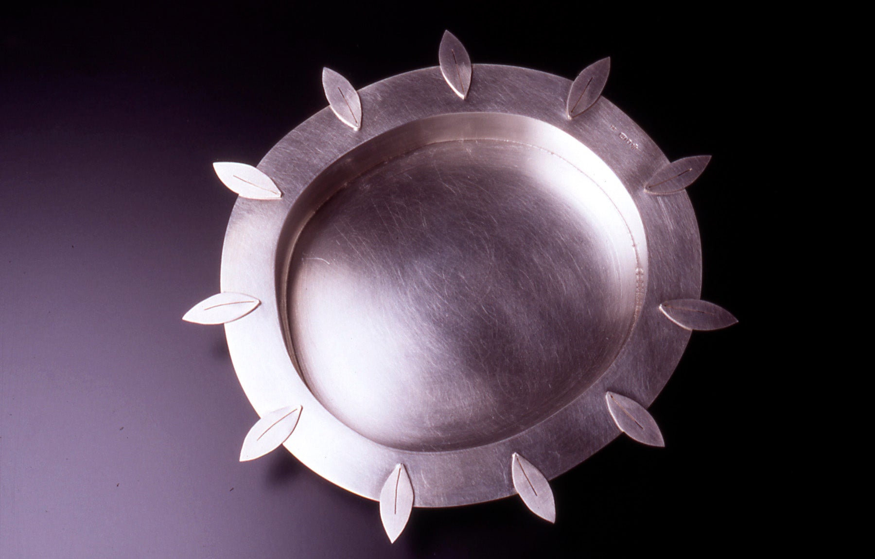 silver dish with leaves by diana greenwood