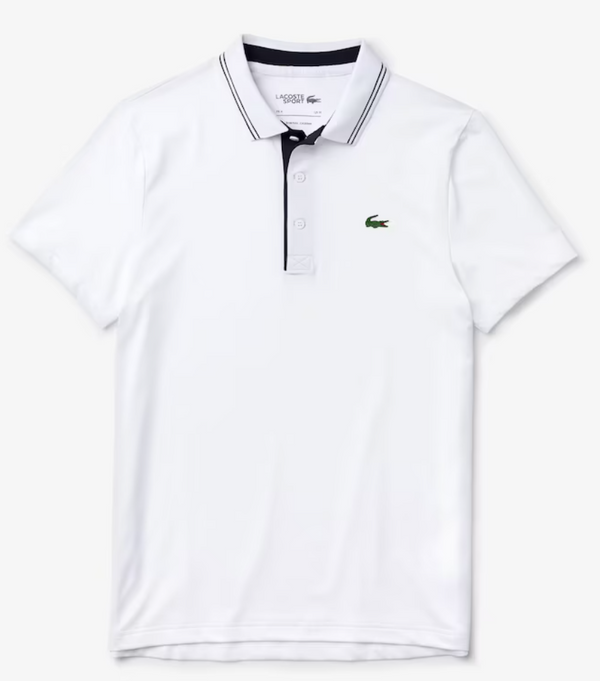 lacoste sport white polo