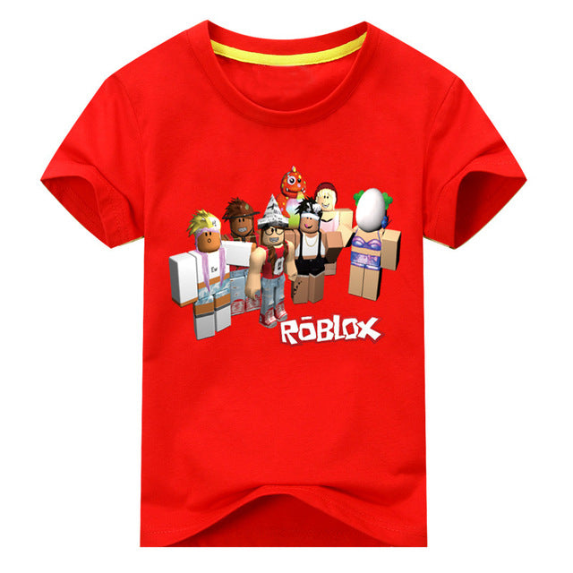 Children Summer Short Sleeve T Shirt Kids Roblox Games Print Tee - load image into gallery viewer children summer short sleeve t shirt kids roblox games