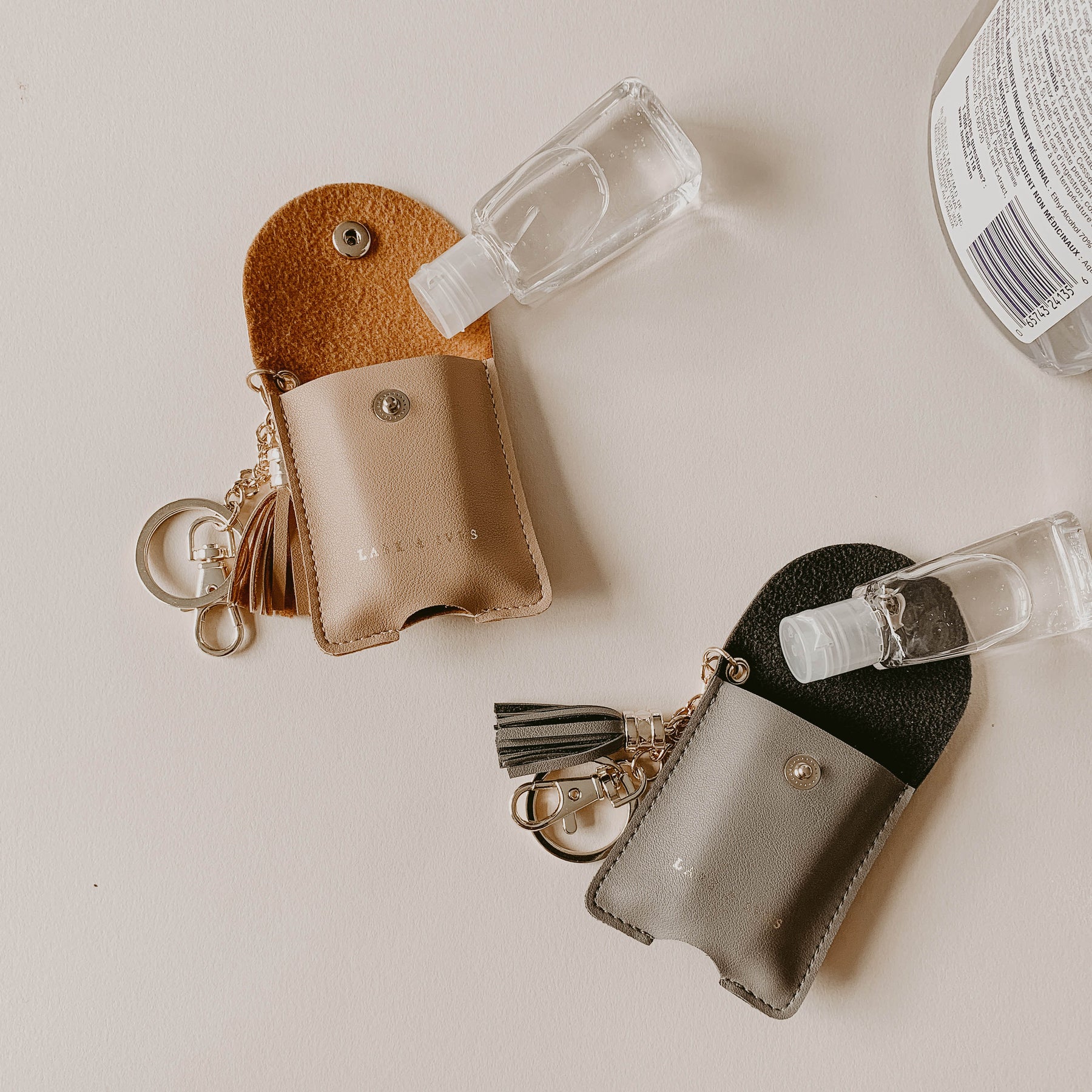 The Perfect Sanitizer Holder Vegan Leather Sanitizer Keychain Charm Lark And Ives