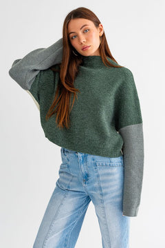 Oversized Color-Block Sweater