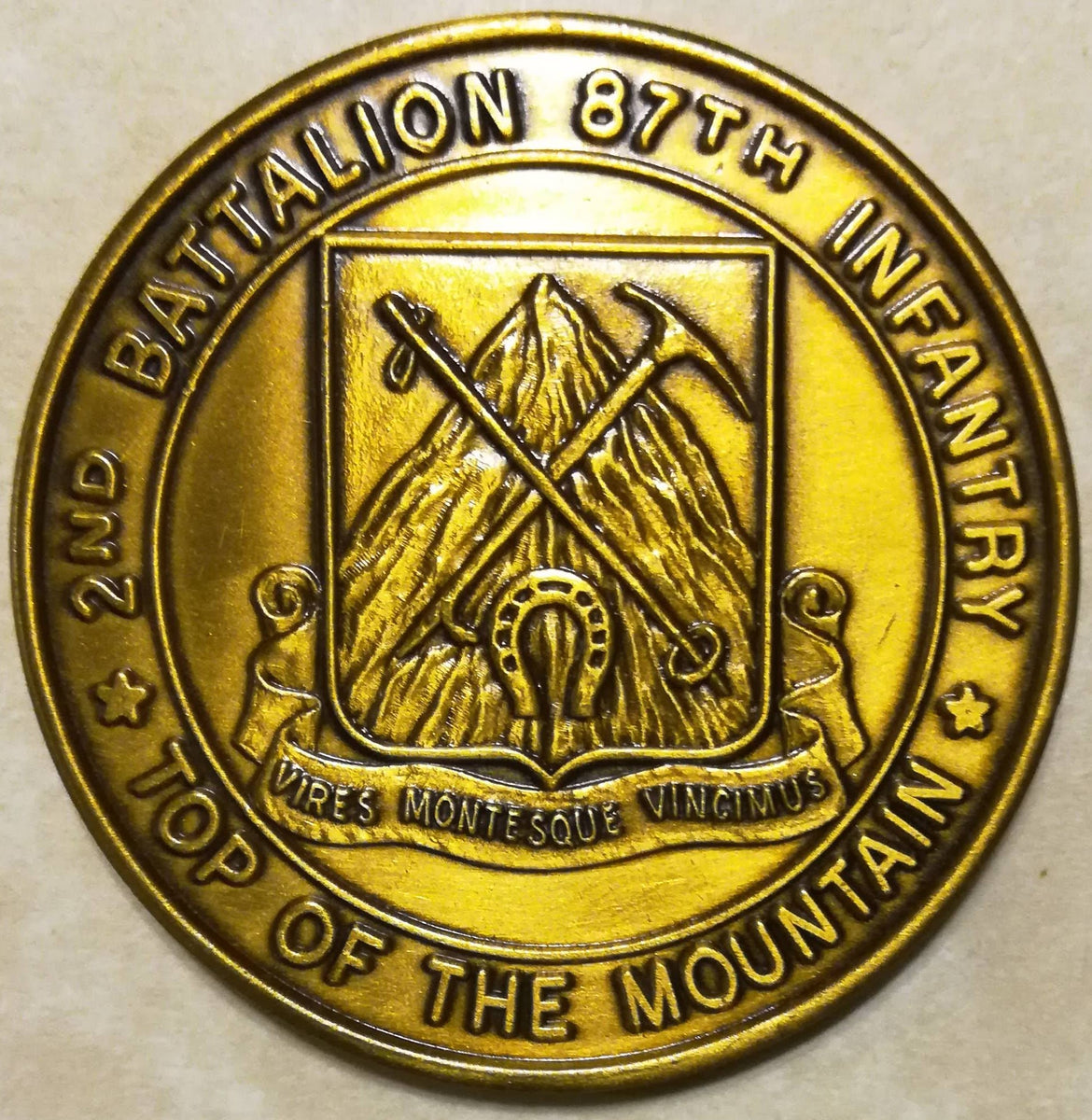 10th Mountain Division 87th Infantry 2nd Battalion Army Challenge Coin ...