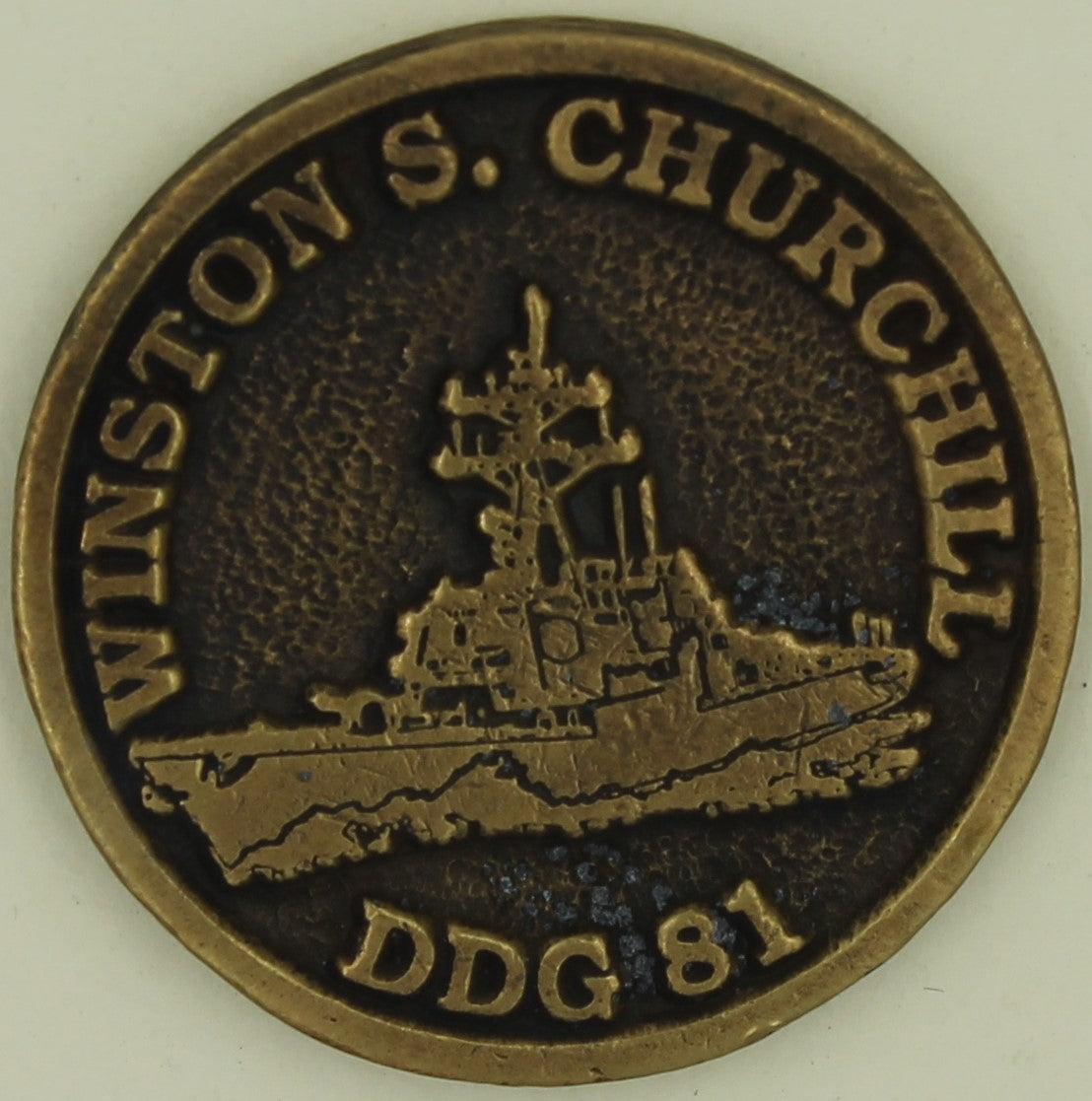 USS Winston S Churchill DDG-81 Vintage Army Challenge Coin – Rolyat ...