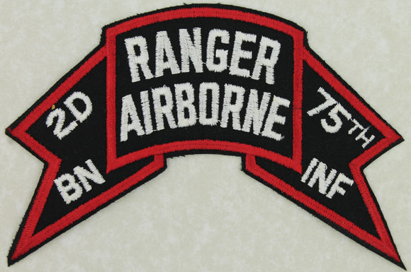 2nd Ranger Battalion 75th Infantry Airborne 1970s Old Scroll Large Pat