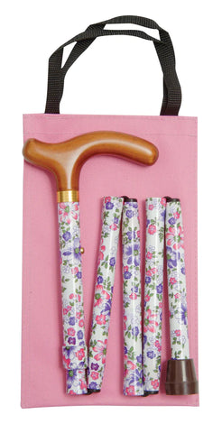 Floral Handbag Folding Cane