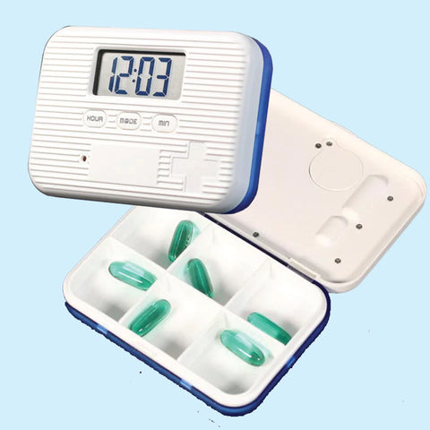 The – Lifemax Vibrating Pill Box – Large – pill dispenser that's available for sale on the Ability Superstore website