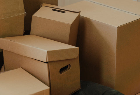 A number of cardboard boxes