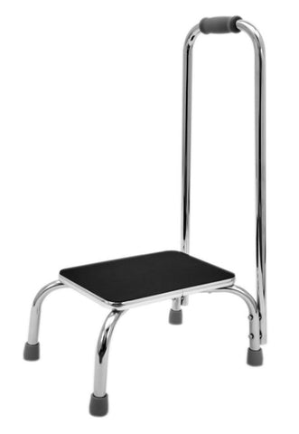 A link to the Chrome Step Stool with Handrail that's available for sale on the Ability Superstore website