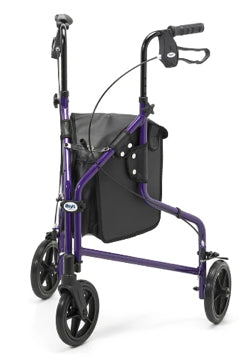 The Days Lightweight Purple Three Wheel Walker that's available for sale on the Ability Superstore website