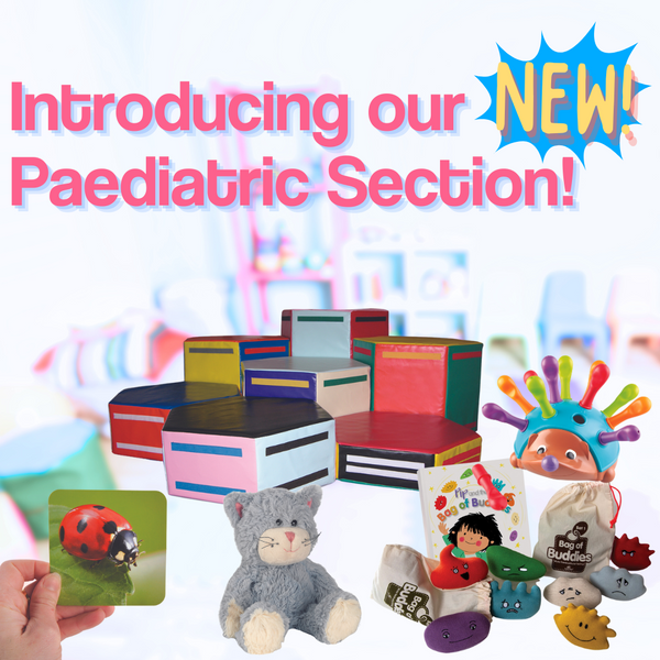Text reads "Introducing our NEW Paediatric Section!" with products below