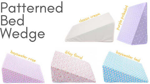 the image shows a collection of patterned bed wedges