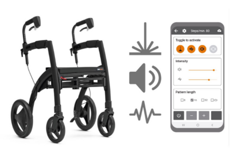 the image shows the rollz motion rhythm with the smartphone app