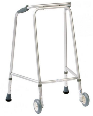 A picture of a Wheeled Walking Zimmer Frame that's available for sale on the Ability Superstore website