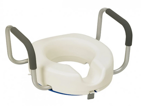 The Raised Toilet Seat With Arms