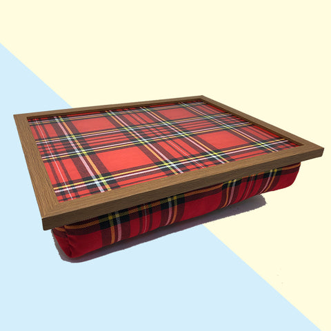 Royal Stewart Red Tartan Lap Tray with Bean Bag