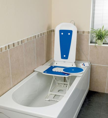 the image shows a bath lift