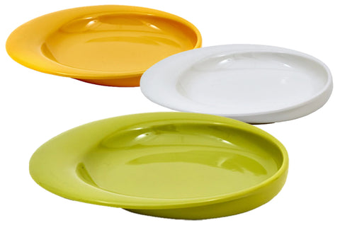 3 different colours of the Wade Dignity Sloped Plate