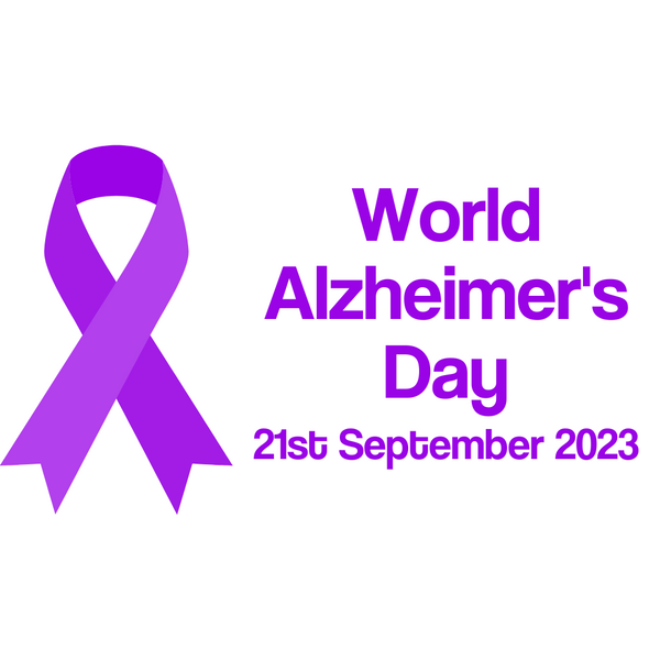 World Alzheimer's Day 21st September 2023 - Purple Awareness ribbon