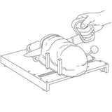 A diagram showing how to use the Etac Fix Food Preparation System