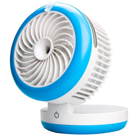 The Mini Mist Fan, folded out ready to face the user.