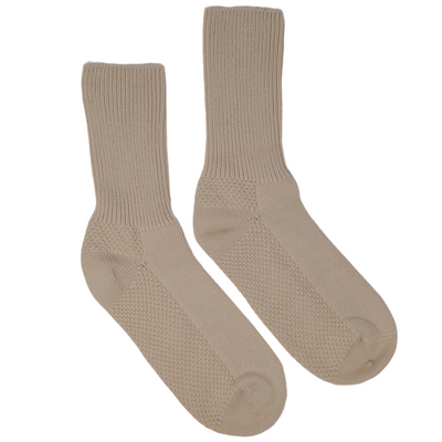 Double Sided Slipper Socks, Non Skid Hospital Travel Slipper Socks XL,  Beige #2193 - BM Global Supply Corporation