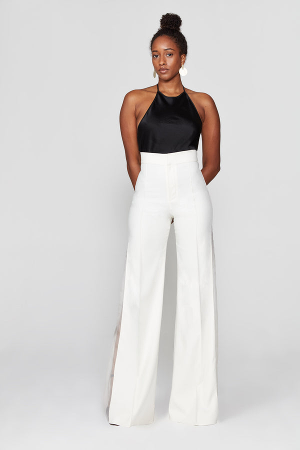 Jennifer Pant (White) - Add Wide-Leg Pants To Your Wardrobe - THE SIXES