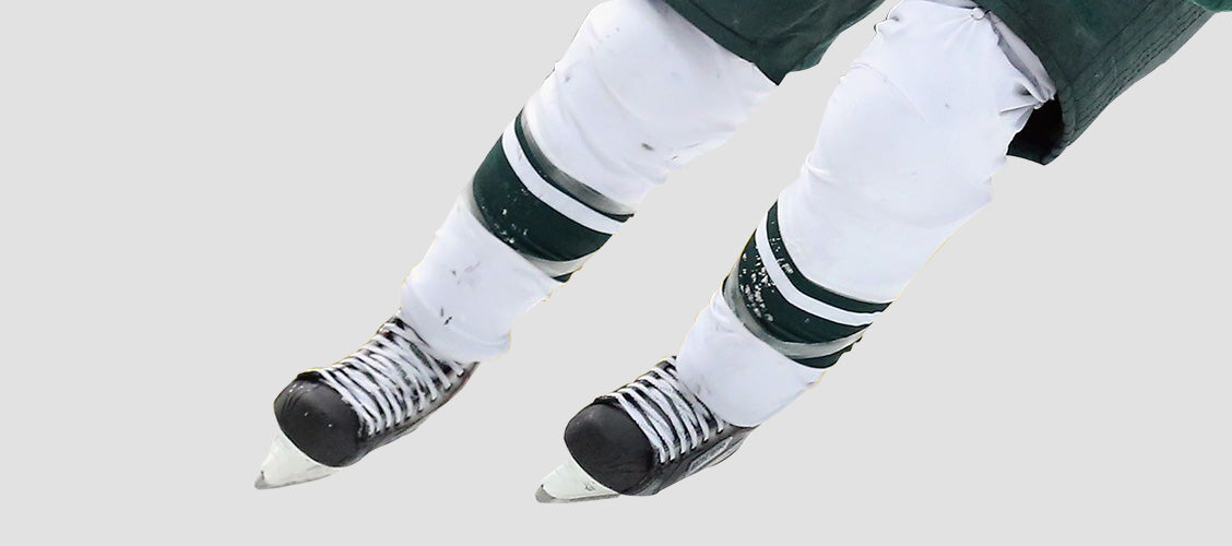 Hockey player wearing white hockey socks - 10 Unexpected Socks
