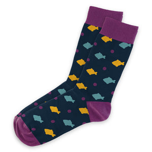 kids purple argyle socks