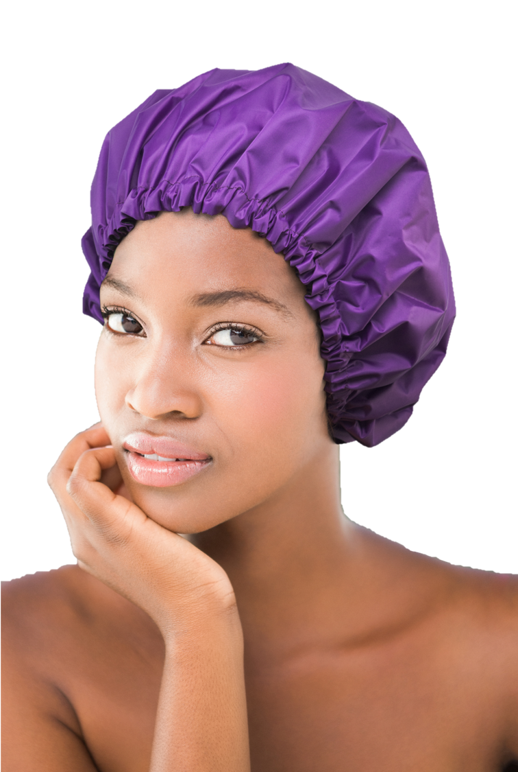 drawstring shower cap