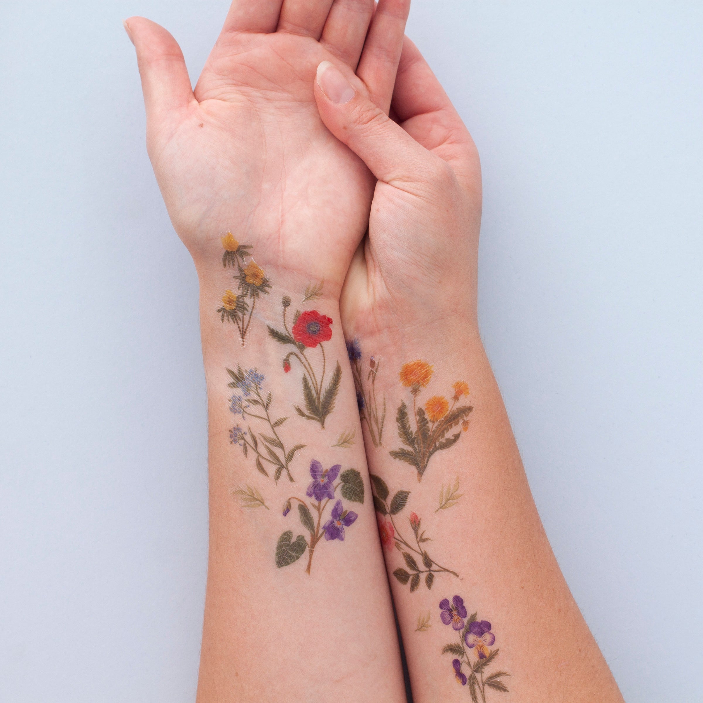 Garden Flower Temporary Tattoo Pack – Little Paisley Designs