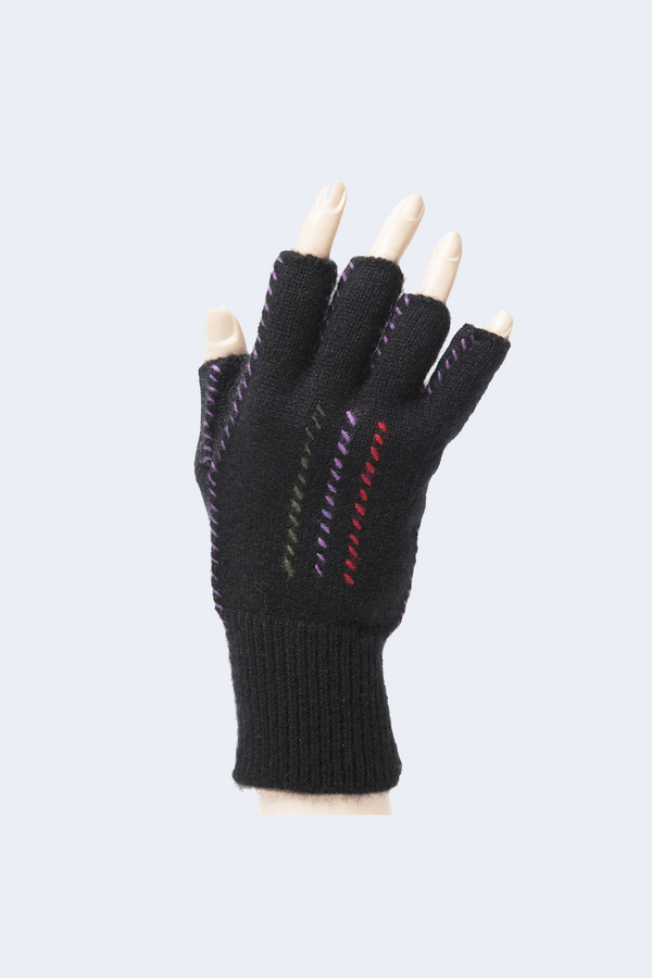 Cashmere Fingerless Stitch Gloves– Meg Cohen Design