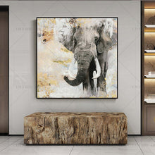 Load image into Gallery viewer, 100% Hand Painted Big Animal Elephant Abstract Painting  Modern Art Picture For Living Room Modern Cuadros Canvas Art High Quality