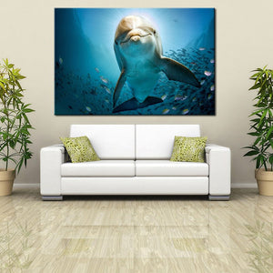 The Cute Dolphin Pictures for Living Room  No Frame - SallyHomey Life's Beautiful