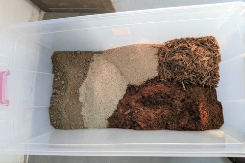 Tub with pre portioned substrate components