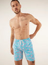 The Domingos Are For Flamingos 7" (Classic Swim Trunk) - Image 1 - Chubbies Shorts